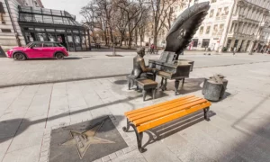 Záhradná Viedenská lavička bez operadla