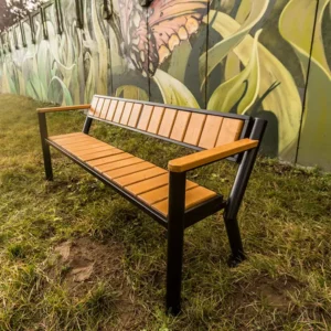 Lavička Gladiator Prestige s drevenou lakťovou opierkou