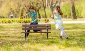 Detská lavička Krteček