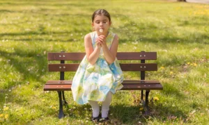 Detská lavička Krteček