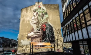 Ławka parkowa gladiator z podłokietnikiem drewnianym