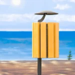 Odpadkový kôš Ženeva so strieškou