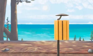 Odpadkový kôš Ženeva so strieškou